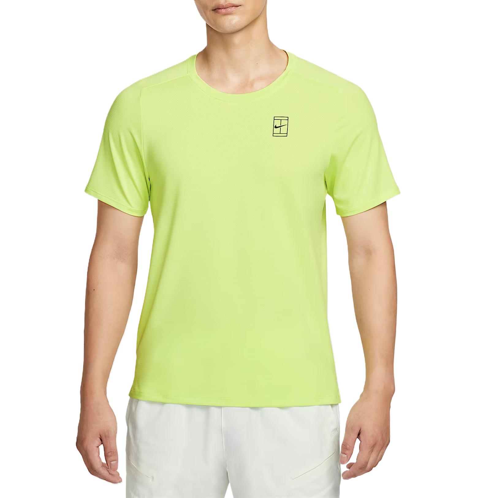 NikeCourt Advantage Men s Dri-FIT Tennis Top Light Lemon Twist FZ6911-736 XXL
