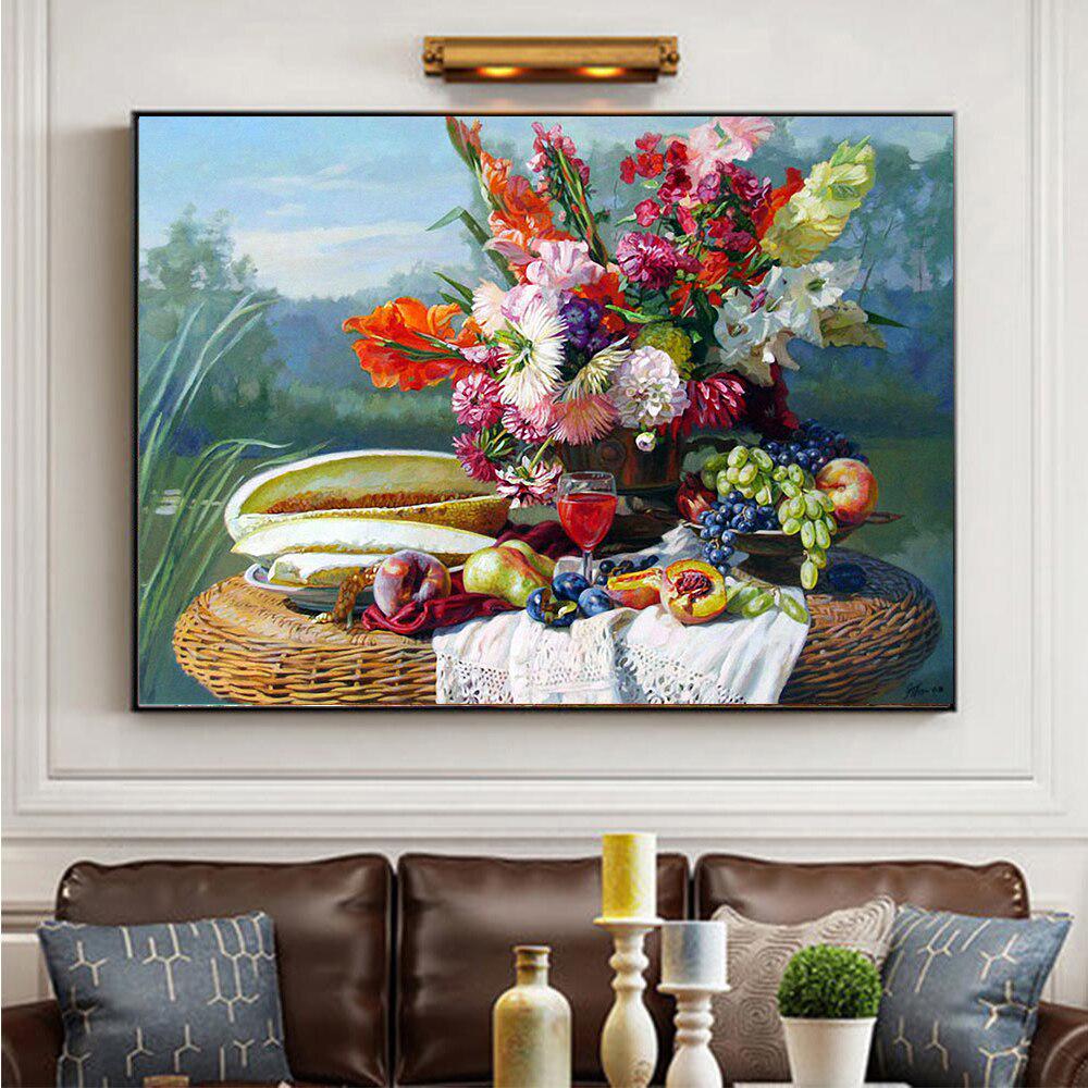 DIY Diamond Painting Bunch Flower Scene Diamond Embroidery Flower Cross Stitch