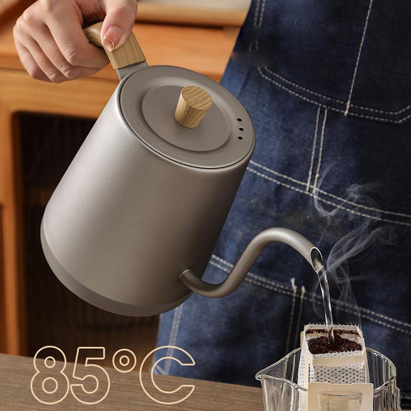 110V/220V Electric Kettle Gooseneck Jug Hand Brew Coffee Pot Thermo Pot Slender Mouth Pots Smart Kettle Teapot 1000W Decor