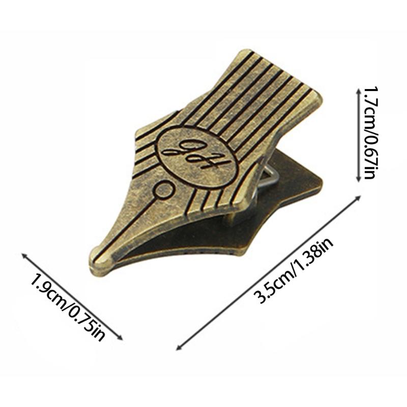 2Pcs Antique Note Paper Clip Journaling Page Clip For Book Notebook Journal Planner Documents Receipt Organization