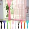 Colorful Floral Tulle Door Window Curtain Sheer Valances Scarf Curtain