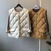 Women Autumn Winter Vest Sleeveless O Neck Loose Padded Casual