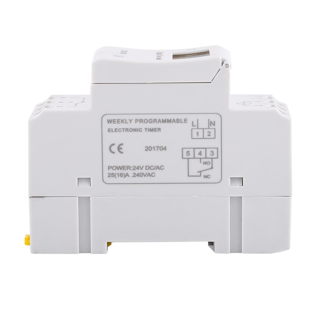 LCD Display Weekly Programmable Electronic Relay Time Switch 16on&8off Timer(ACDC24V)