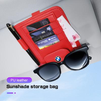 For BMW X1X2X3X5 X6 X7 1 3 5 7 Series E38 E46 E70 E90 G30 G20 Car Visor Organizer Multi-Pocket Pouch Bag Glasses Storage Holder Bzdf48 Ulcz3