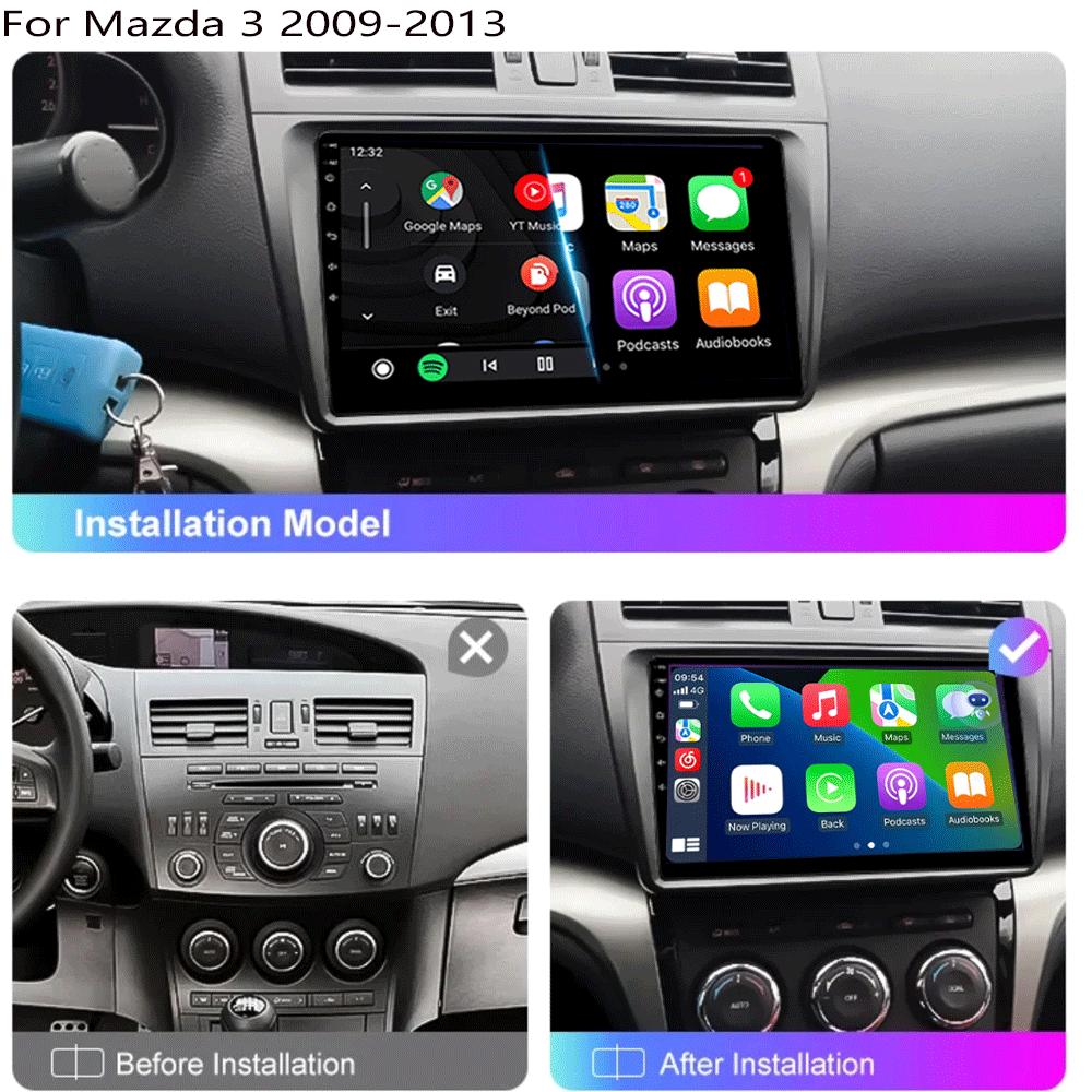 Android 14 Car Radio For Mazda 3 II For Mazda3 BL 2009 - 2013 Multimedia Video Player Navigation Stereo GPS No 2din 2 Din Dvd