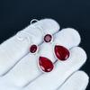 Amazing Red Garnet Gemstone Earrings, 925 Sterling Silver Earring, Handmade Boho Silver Jewelry Dangle Earrings, Gift For Women
