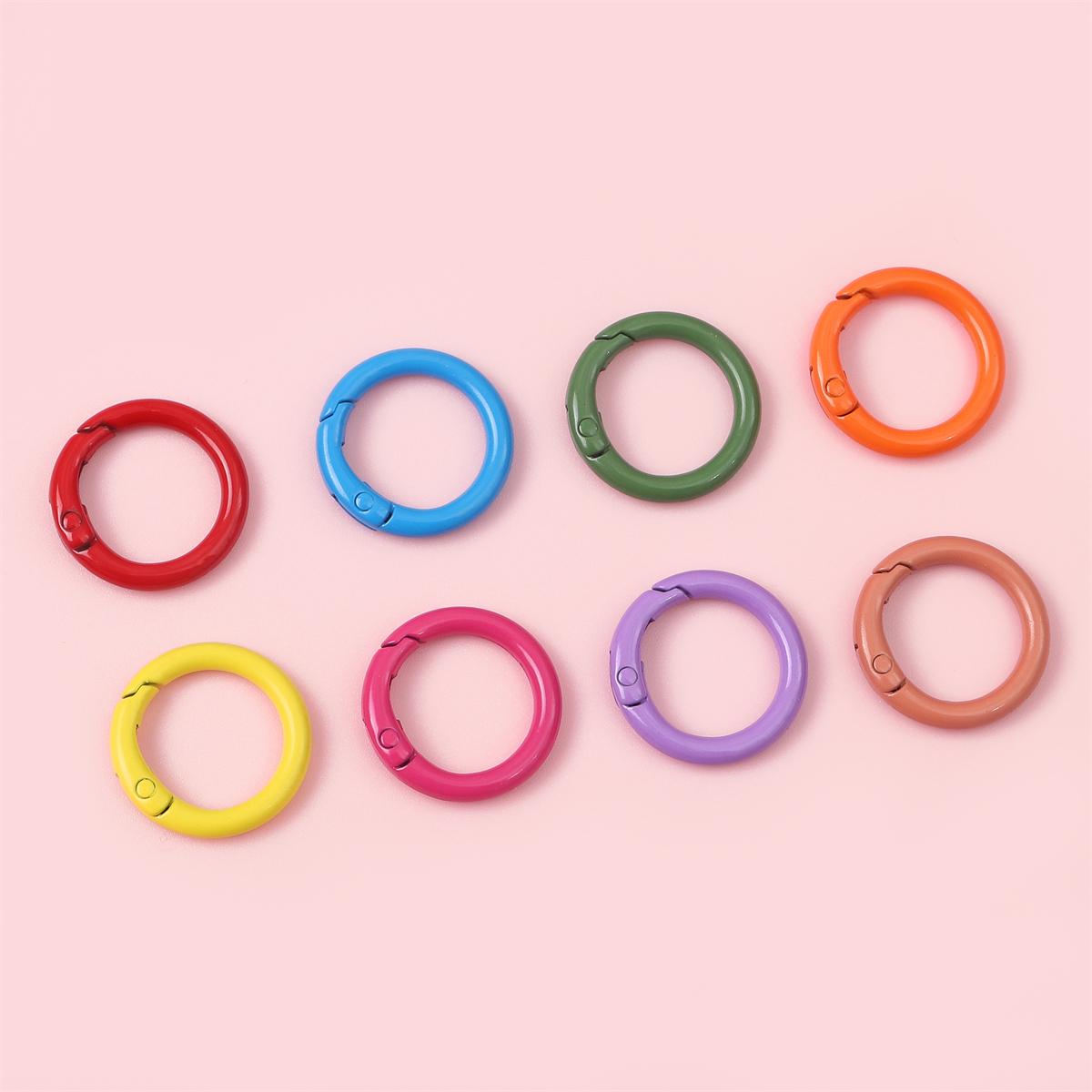 

2/5 шт., О-образные пружинные застежки, круглый брелок, зажимы для сумки, разъем-крючок для пряжек «сделай сам», рукоделие 5pcs разноцветный