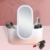 Hot Selling USB Charging Magnifying Fold Storage Box Makeup Mirror Desktop 3 Mode Fill Lighting Up Mirror with Led Light