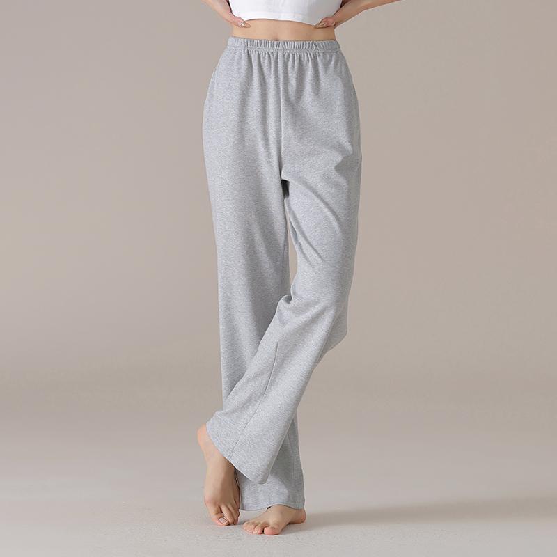Aifen Teng Women's Loose Fit Cotton Pajama Pants: Summer, Solid Color, Plus Size, Straight Leg, Wear Indoors or Outdoors.