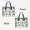 Cute Bird Printed Casual Tote Bag Large Capacity Durable Daily Outdoor Handbag for Women