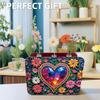 DIY Diamond Painting Wooden Tube Vase Two-Sided Pattern 5D DIY Vase Diamond Painting Kit for Adults Gift Idea Home Office Decor