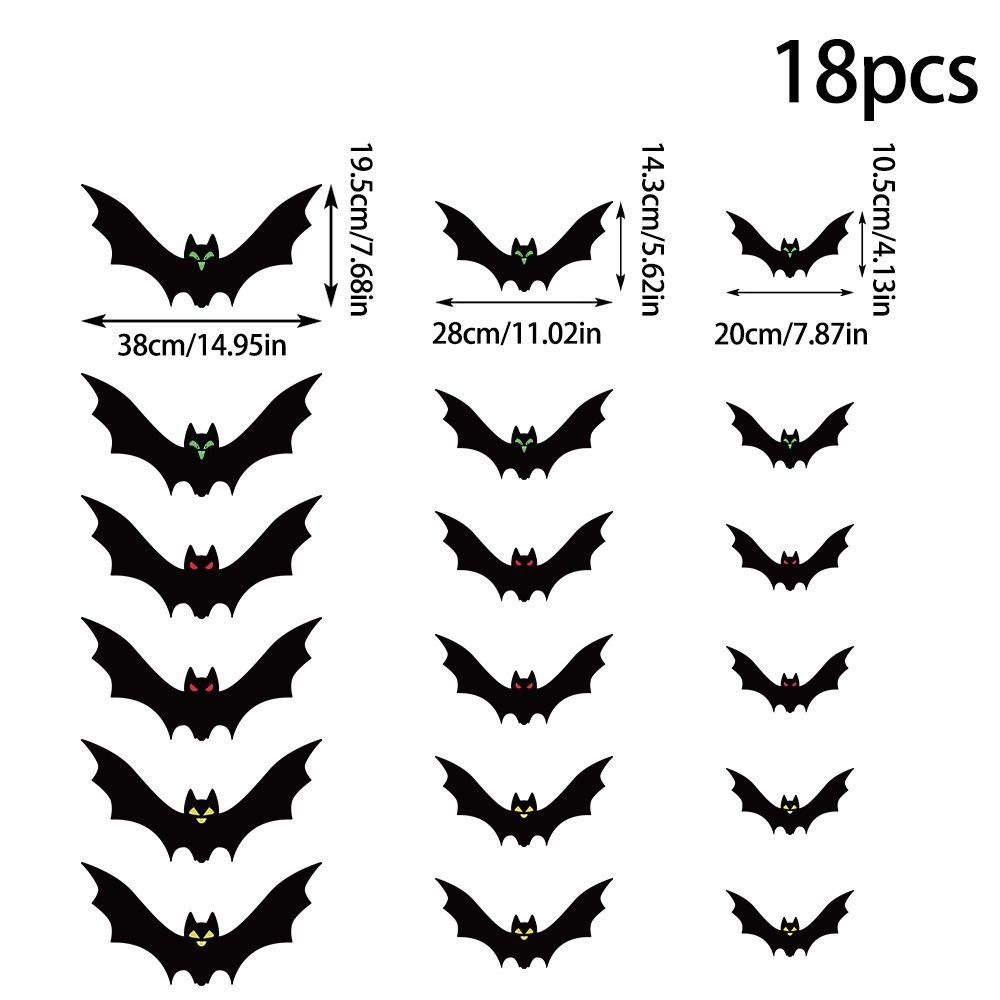 Spooky Bats Wall Decor with Eyes Simulation Bat Pendant Hanging Spooky Bats  Haunted House