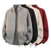 Men's 2025 Stand Collar Zip Knit Cardigan - Casual, Loose-Fit, Trendy Outerwear