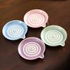 Ceramic Dipping Bowl Small Spiral Sauce Cup with Pour Spout for Sushi Tomato Soy Sauce Condiments Mini Appetizer Plates for Kitchen