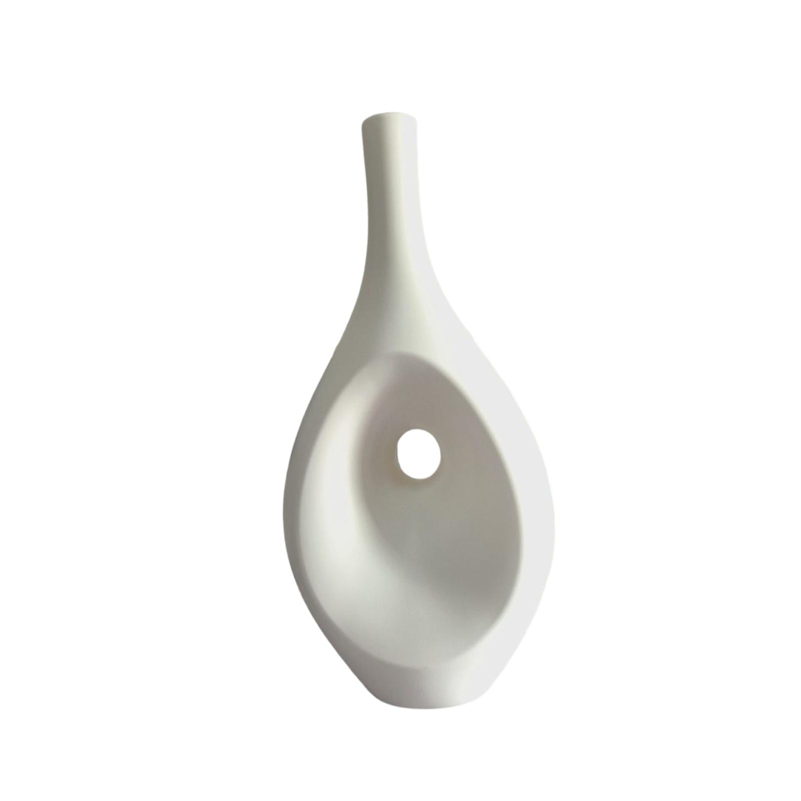 Flower Vase Modern Simple Desktop Ornament Floral Container Decorative Art Vase Dried Flower Arrangement for Home Bookshelf