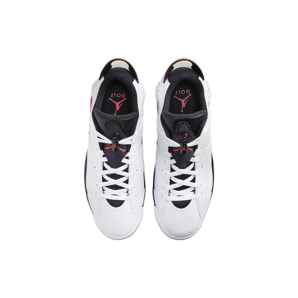 Air Jordan 6 Retro Low Golf White Infrared Unisex Sneakers Infrared-23 Black DV1376-106