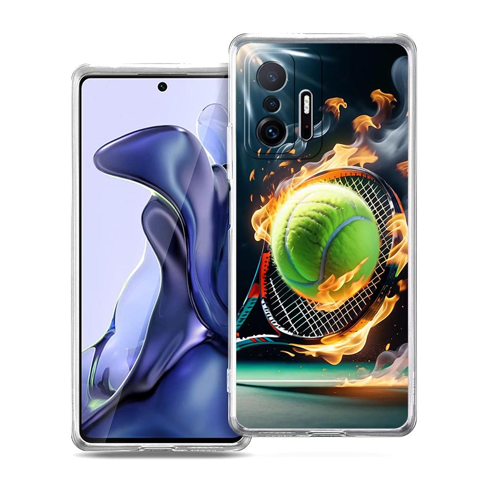Transparent Phone Case for Xiaomi Mi 14 13 12 11 Ultra 13T 12T 11T Poco X3 NFC F3 F6 Pro Lite 5G Soft TPU Shell Tennis Sport Bag