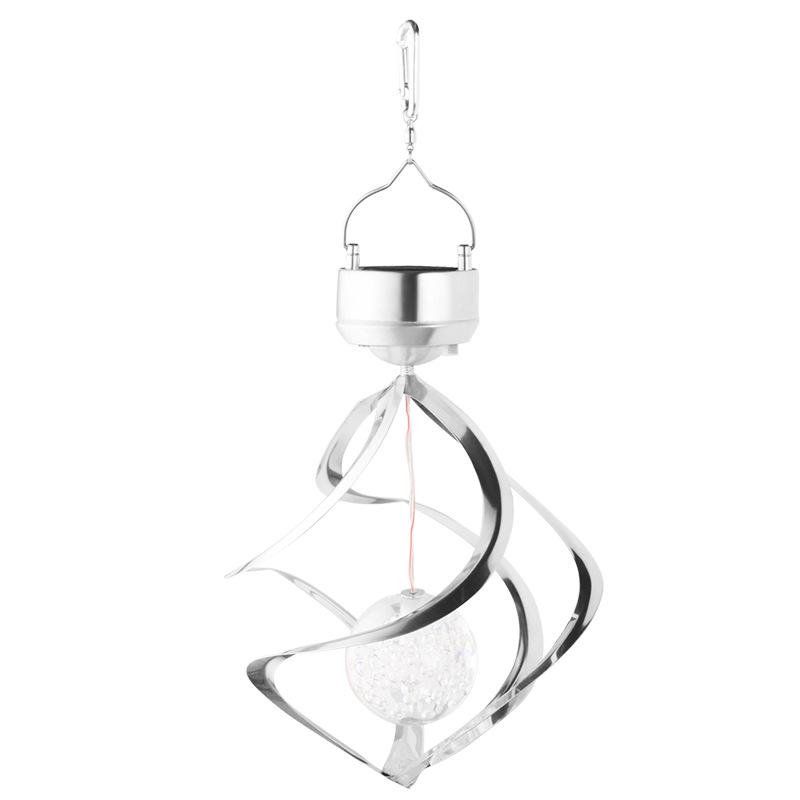 Colorful Solar Wind Spinner LED Light: Waterproof RGB Lawn Decor