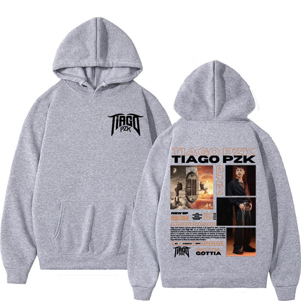 Rapper Tiago Pzk Gottia Album Cover Hoodies Men Clothing Hip Hop Punk Street Sweatshirt Unisex Fashion Casual Oversized Pullover 3XL