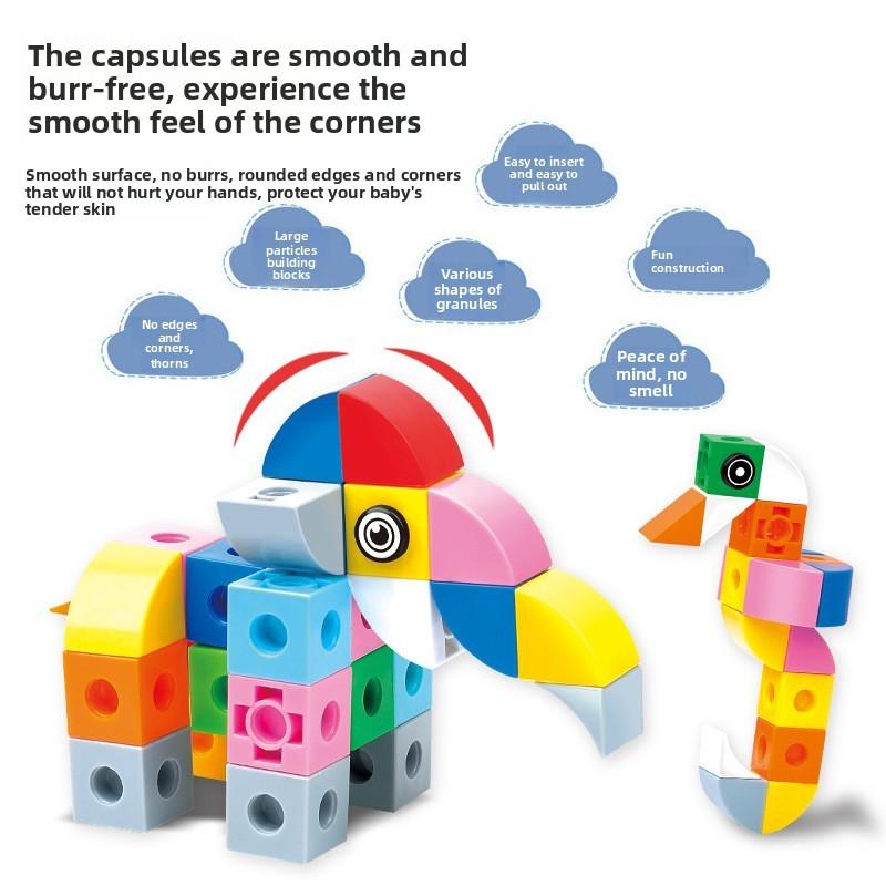 Diy Childrens Large Building Block Set Plastic Assorted Shapes Play Experiences