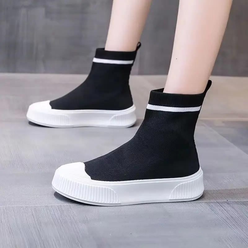 Mesh Breathable Slip on Female Footwear Ankle Boots Women's Shoes Booties Autumn Sale Trends 2025 Luxury Light Summer Cotton A H