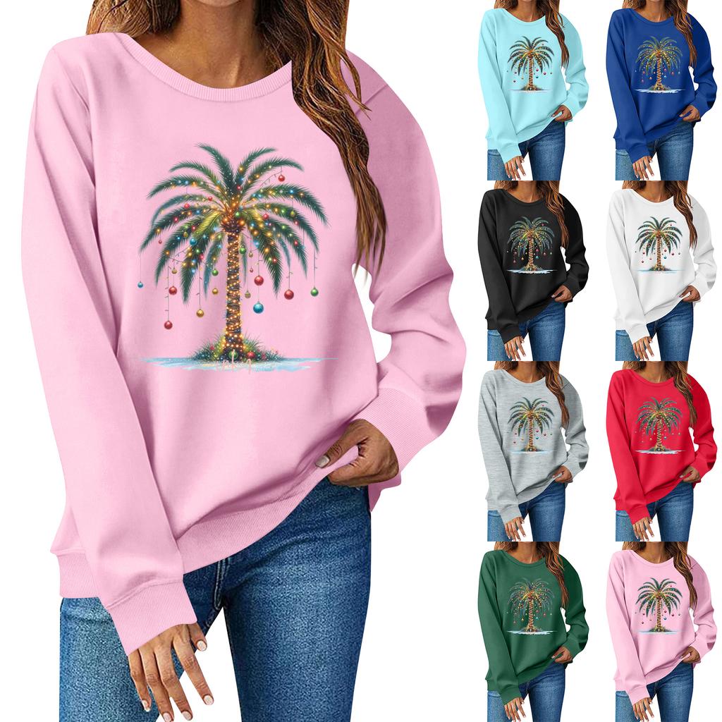 Women  Tops Women's Long Sleeve Sweatshirt Casual Crewneck Loose Fit Pollover Fleece Tops