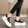Fashion Shoes for Women Autumn Trend New Woman Flats Shoes Chunky Lace-up Soft-sole Casual Sneakers Female Vulcanized Shoe Walking Shoe