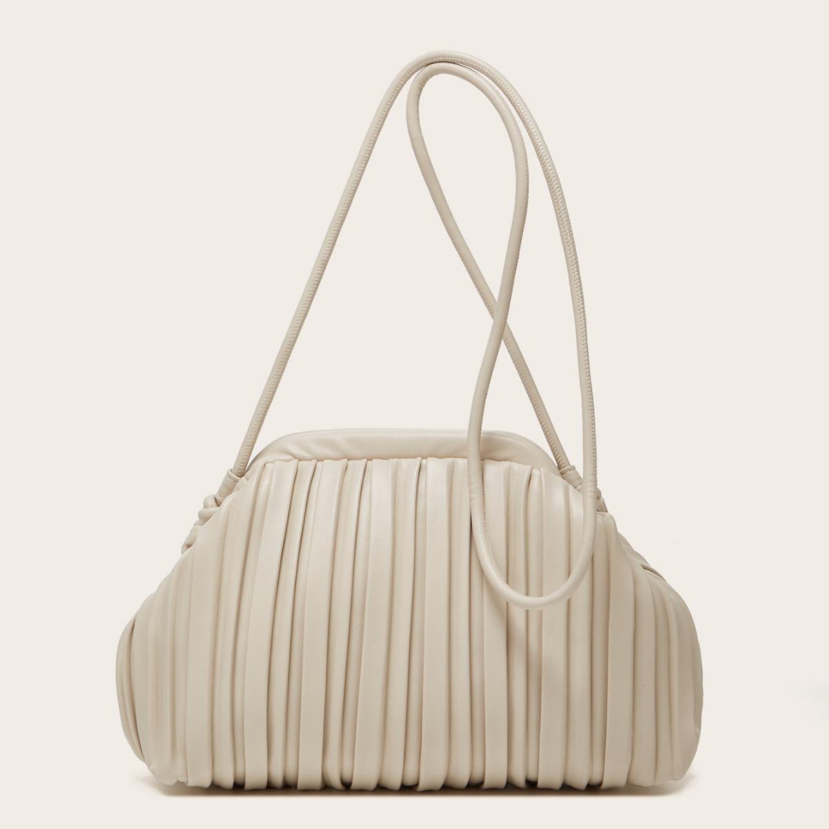 

New pleated shoulder cloud bag simple wind crossbody dumpling bag fashionable women s small bag слонова кістка