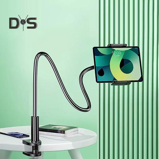 Magnetický držák na telefon/tablet s tlumením nárazů, držák na telefon na kolo, dlouhé rameno, svorka, držák na telefon k posteli, na stůl, do auta