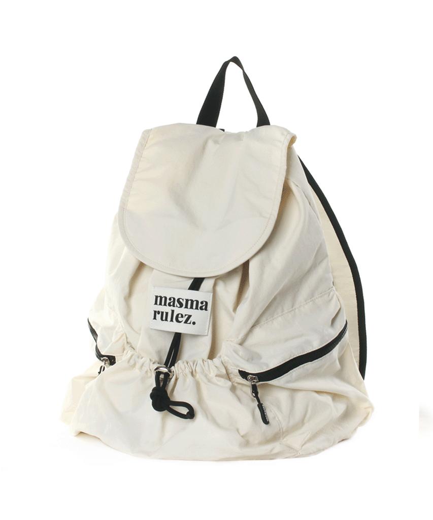 Masmarulez String Flap Backpack_Ivory