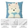 Cute oil painting dog Cushion Cover Soft Plush Fabric DoubleSided Printed Cushion Covers for All Seasons Modern Home Decor