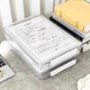 Paper Organizer Stackable Storage Box Transparent Desktop Storage Document Certificate Important Storage Box