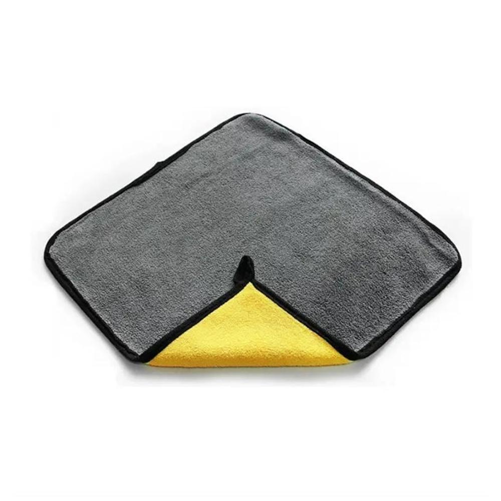 

1/2 Pcs Yellow & Gray Microfiber Cloths, Absorbent Quick-Dry for Car, Home Cleaning 1pcs