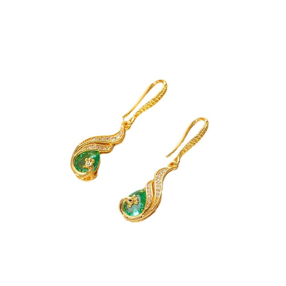 Blue Phoenix Earring Necklace Fashionable New High-end Jewelry Set
