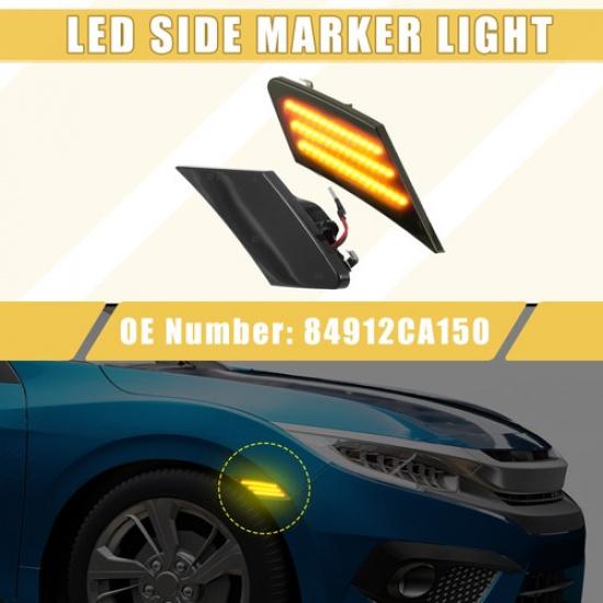 

Pair Front LED Side Marker Light 84912CA150 for Scion FR-S Amber Light Black