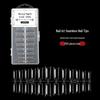 Japanese Teardrop Nail Art: Transparent, Seamless, Full-coverage, Long Almond-shaped Tips. 240 Pieces.