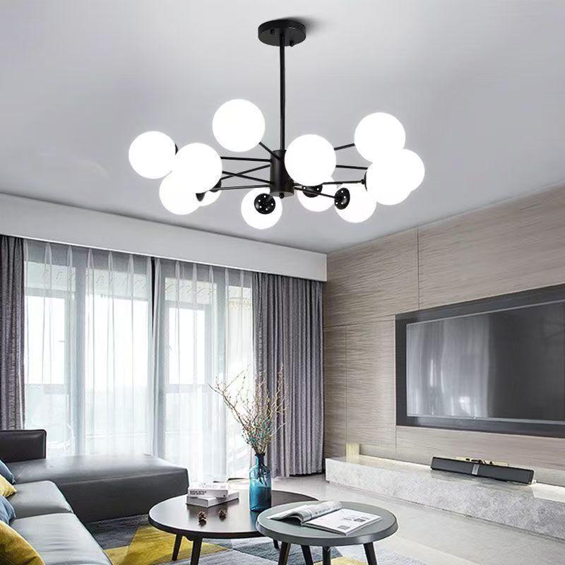 Nordic 16-Light Gold Chandelier with LED Spotlights