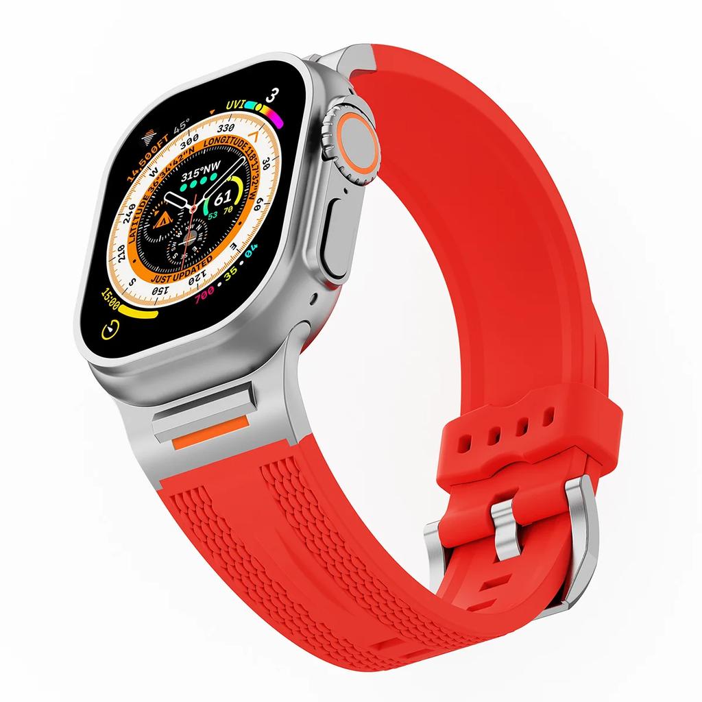 3 Style New Sport Band For Iwatch Ultra 3/2 49mm 42 44 45 46mm Silicone Strap For Apple Watch Series 11 10 9 8 7 6 SE3 Bracelet