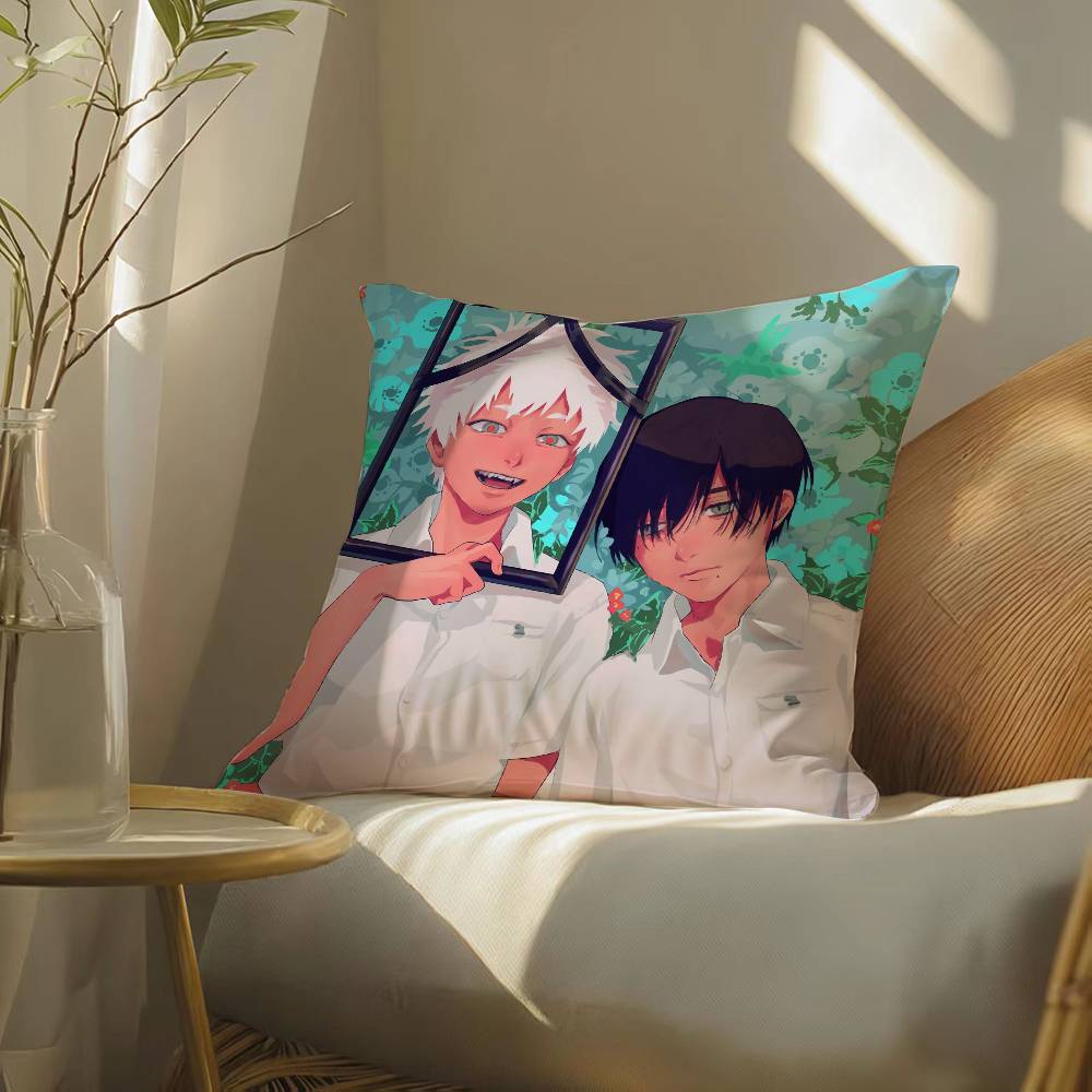 Anime Cartoon The Summer Hikaru Died-D Pillow Case Silky elegant Comfort Sofa Bed  Invisible zipper Beach pillowcase