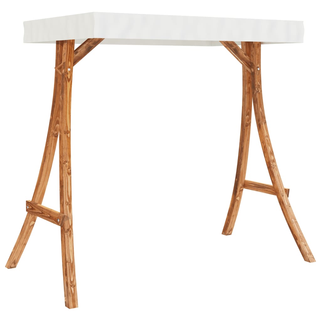 Hollywood Swing with Canopy Solid Fir Wood with Teak Finish