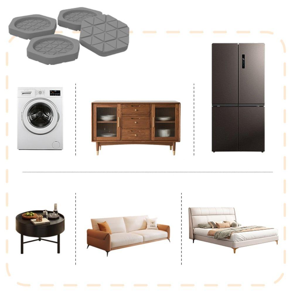 4/8 Stück Rutschfeste Waschmaschinenfußpolster Möbel Gummimatte Waschmaschine Kühlschrank