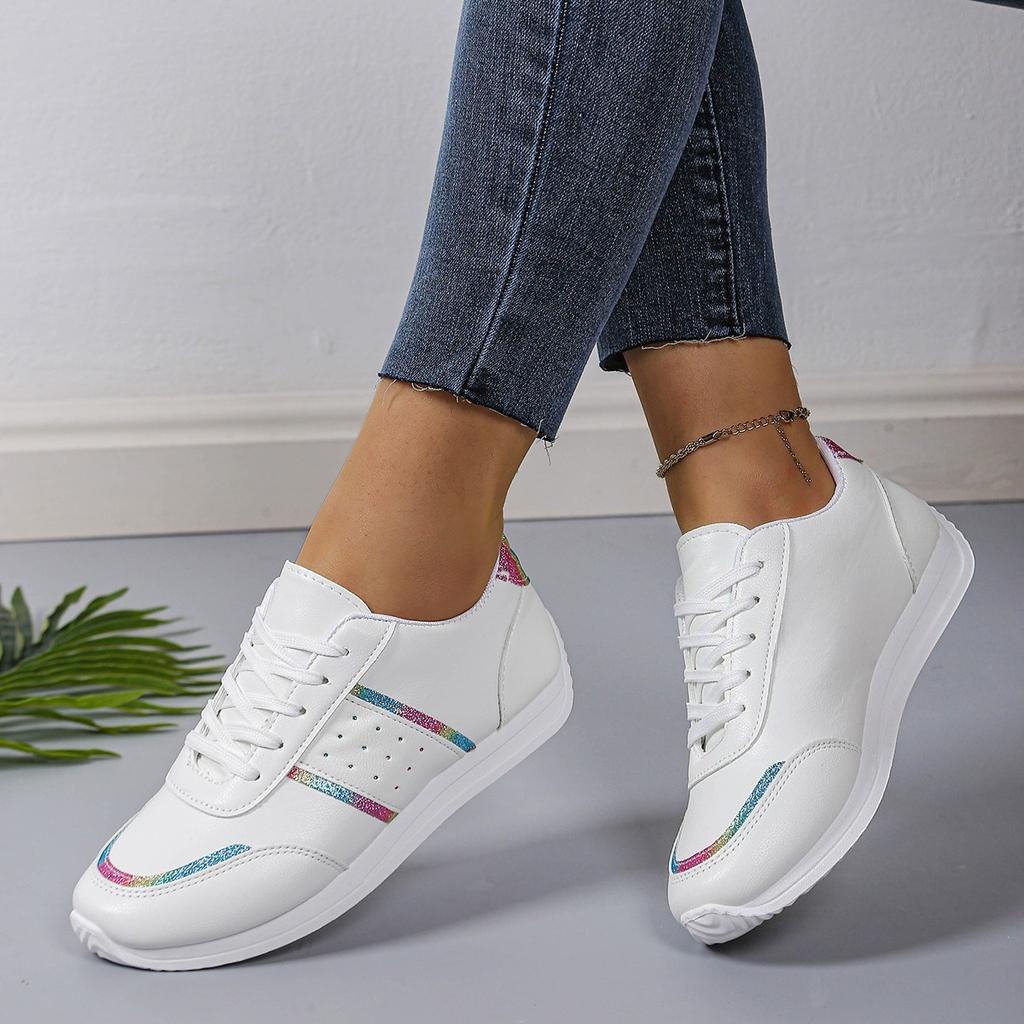 Sneakers Women Breathable Fashion Running Shoes Comfortable Casual Shoes Round Toe Lace Up Lightweiht Sports Shoes