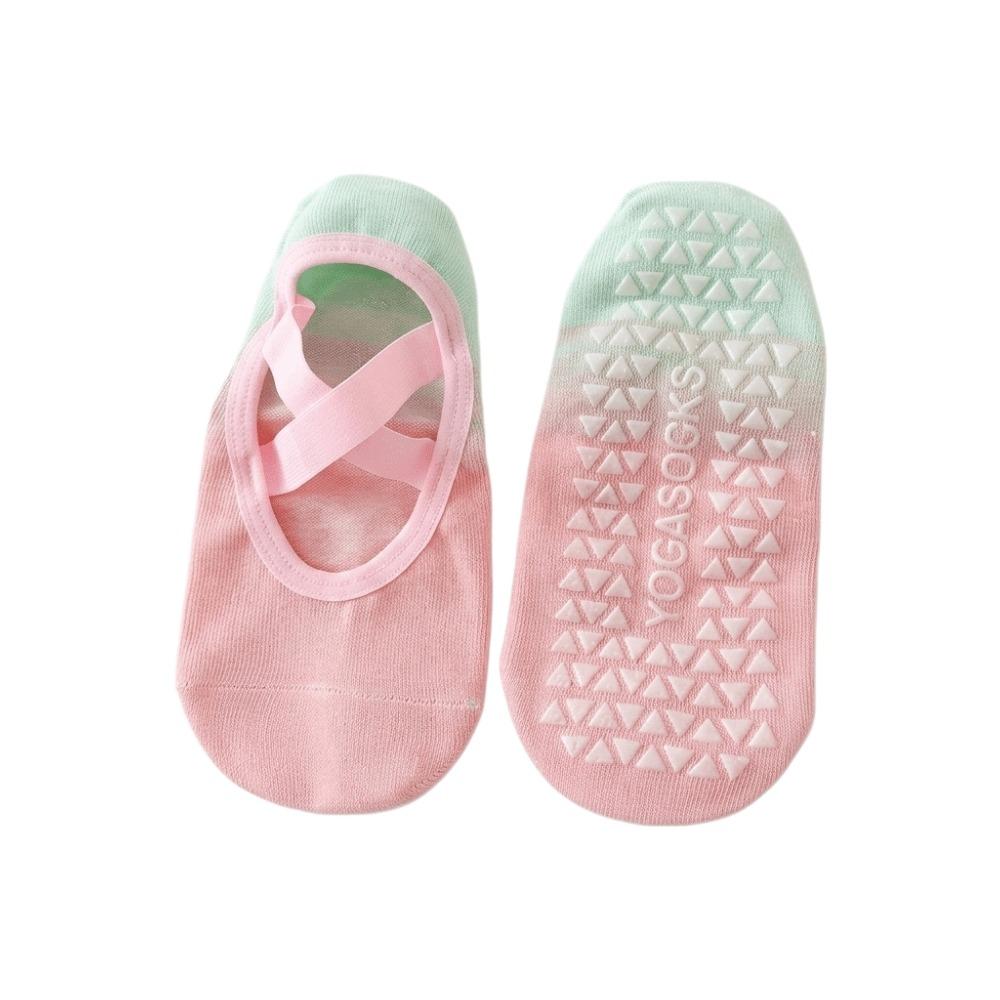 Breathable Fitness PilatesSocks Patchwork Floor Socks Sweet Gradient Silicone Yoga Socks  Women