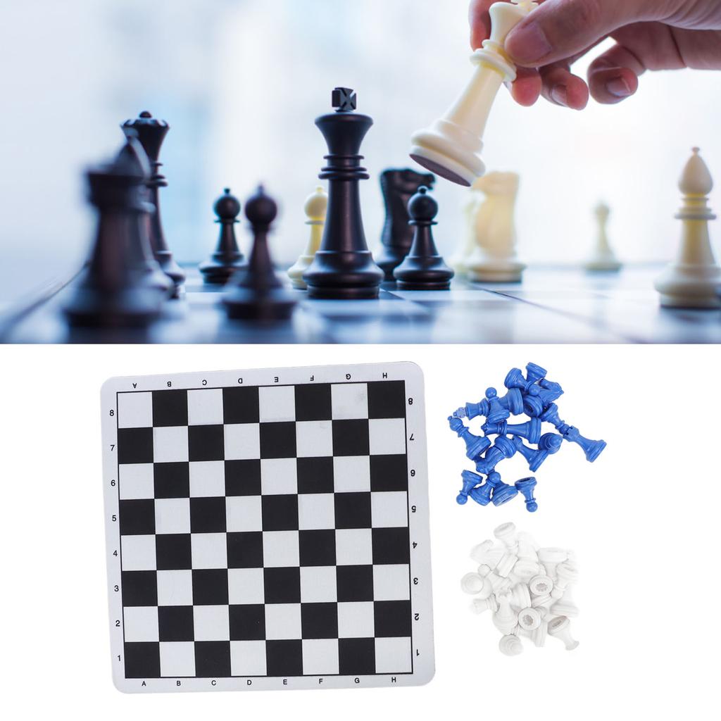 Chessmen with 1.89in King Plastic Chess Pieces with Chessboard for Adults Kids Party Supplies