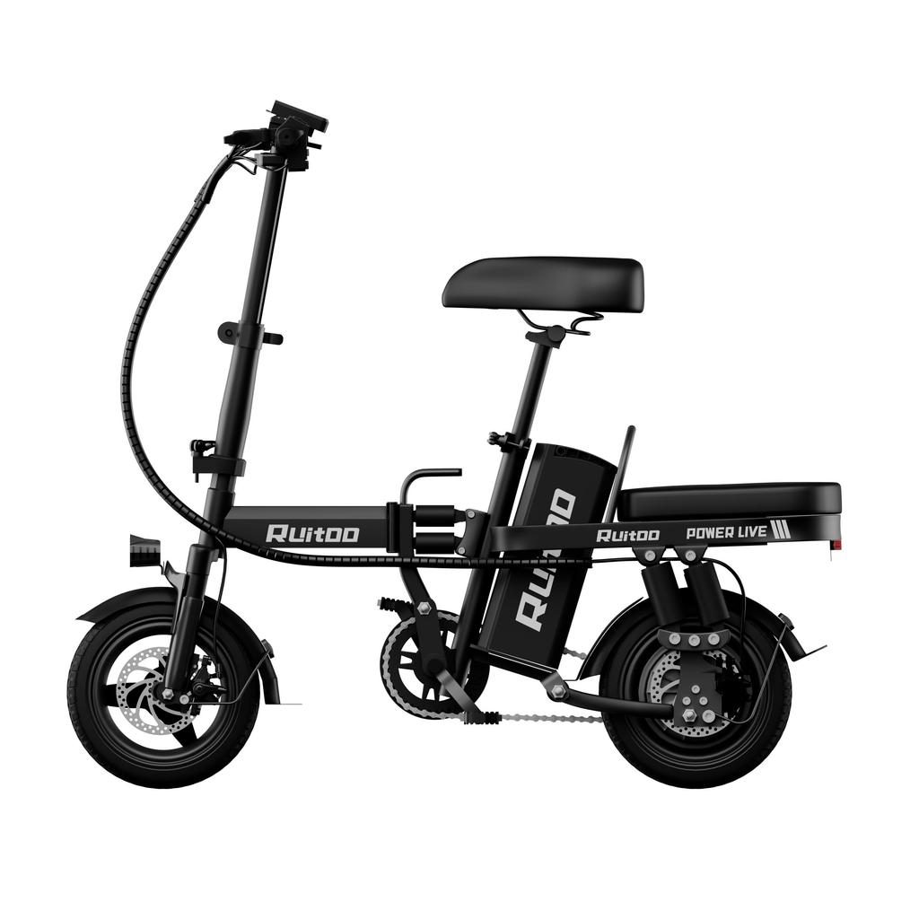 Ruitoo T14 14-palcové skladacie elektrické bicykel s batériou 48V13AH, LED displej