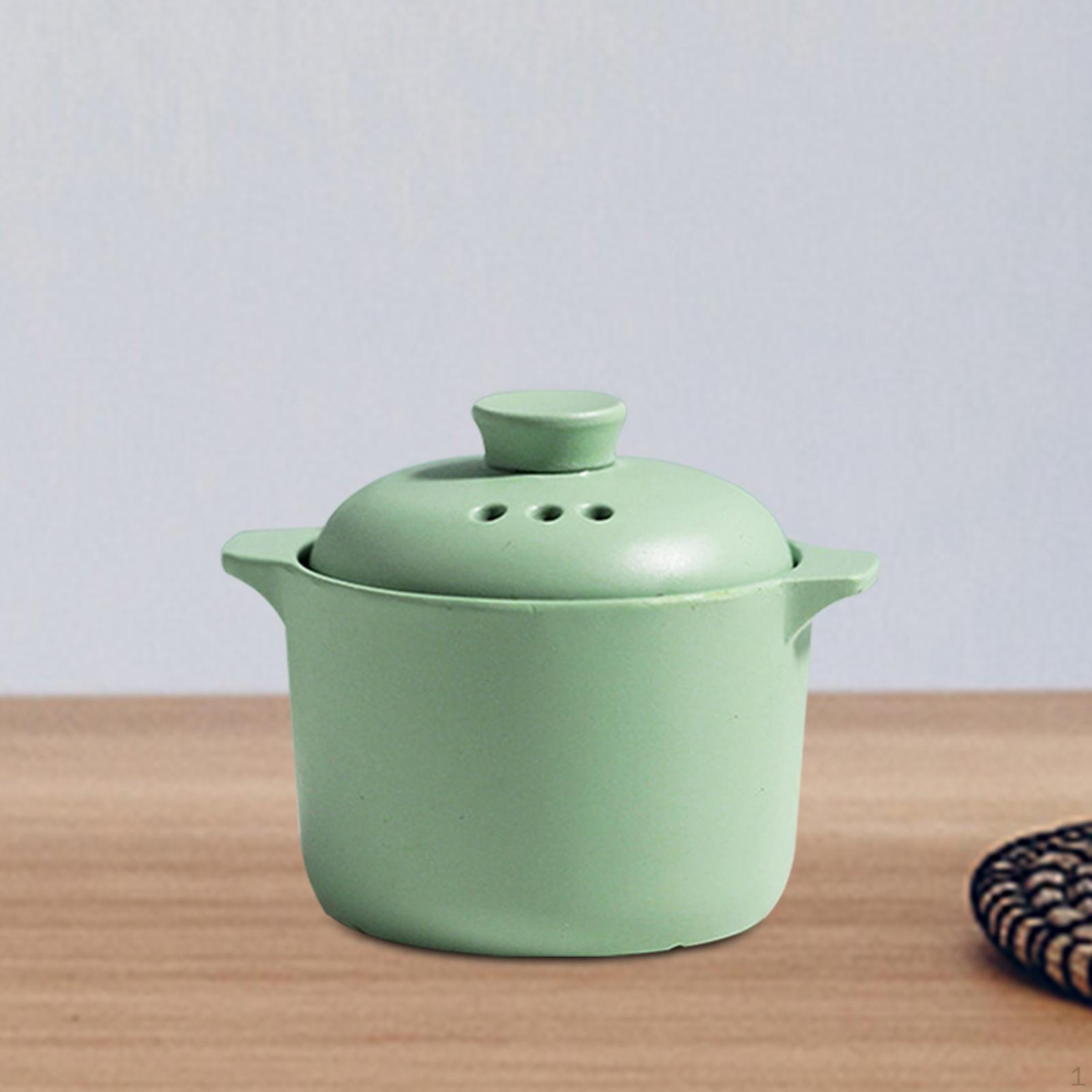 Miniature Stockpot Dollhouse Decor with Lid Cookware Kitchenware Role toys Crafts Alloy Small зелёный