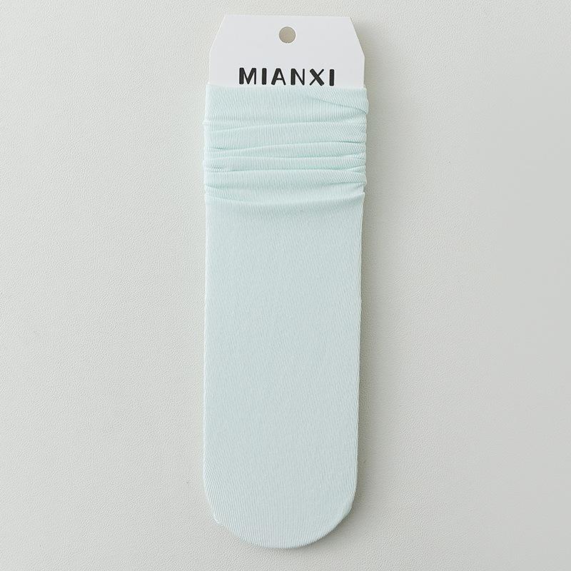 Female Summer Thin Cotton Month Son In The Tube Boneless Pile Socks