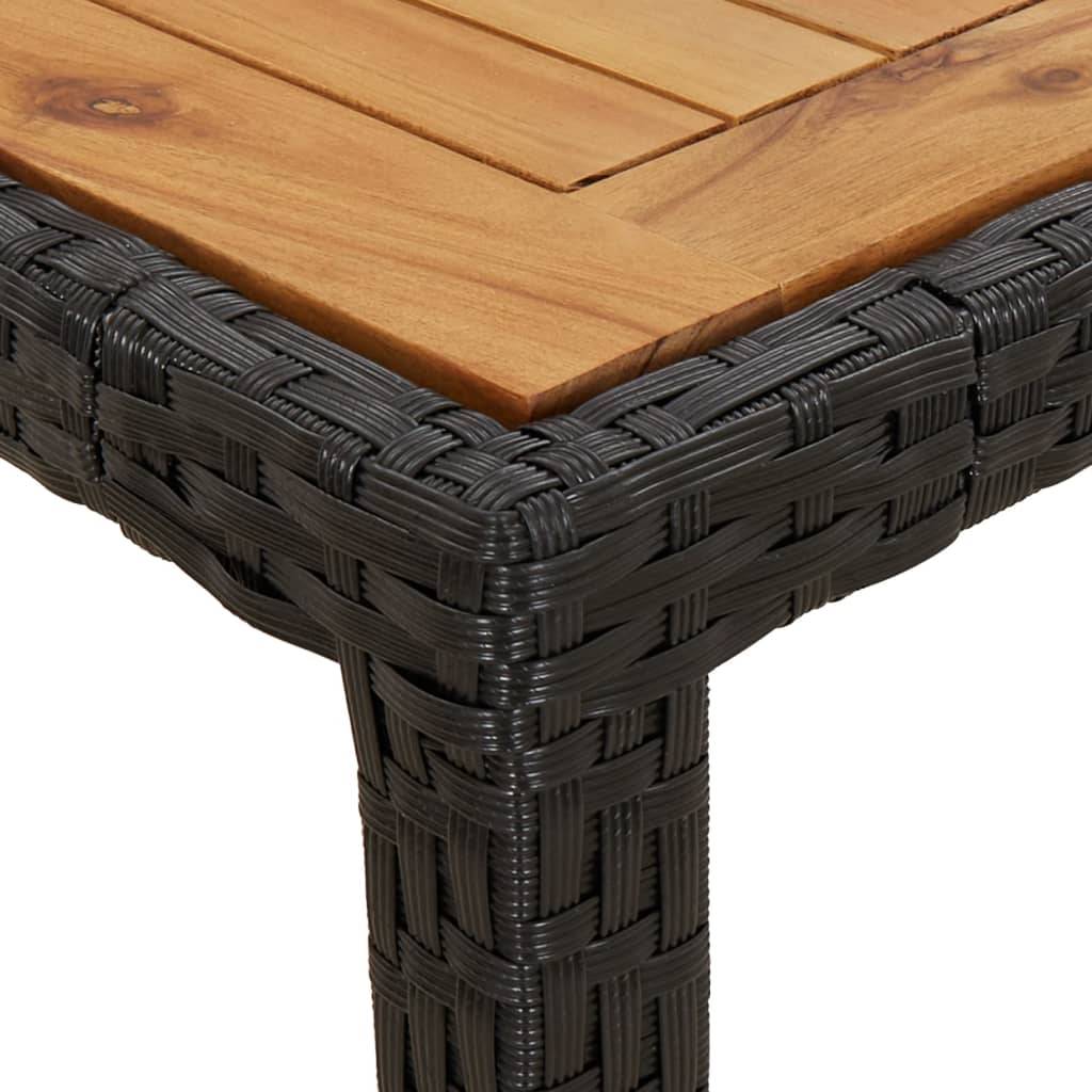 Vidaxl 5-Cz. Garden Furniture Set With Cushions, Black, Poly Rattan