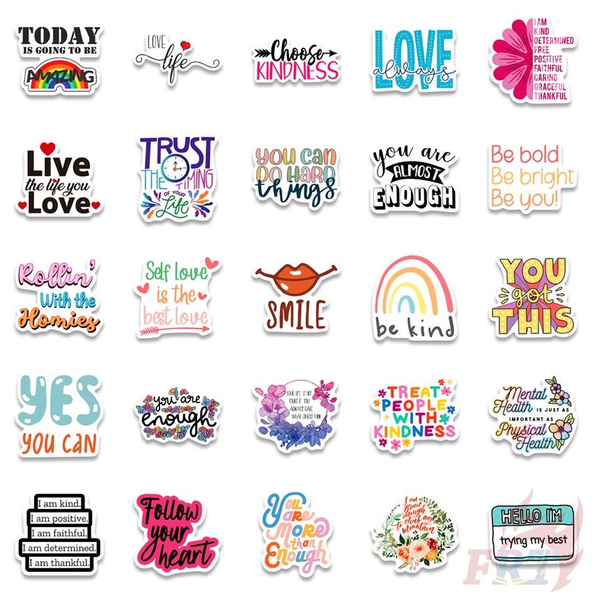 50 szt./zestaw Naklejki z serii Healing Slang 01 DIY Moda Wodoodporne Naklejki Doodle