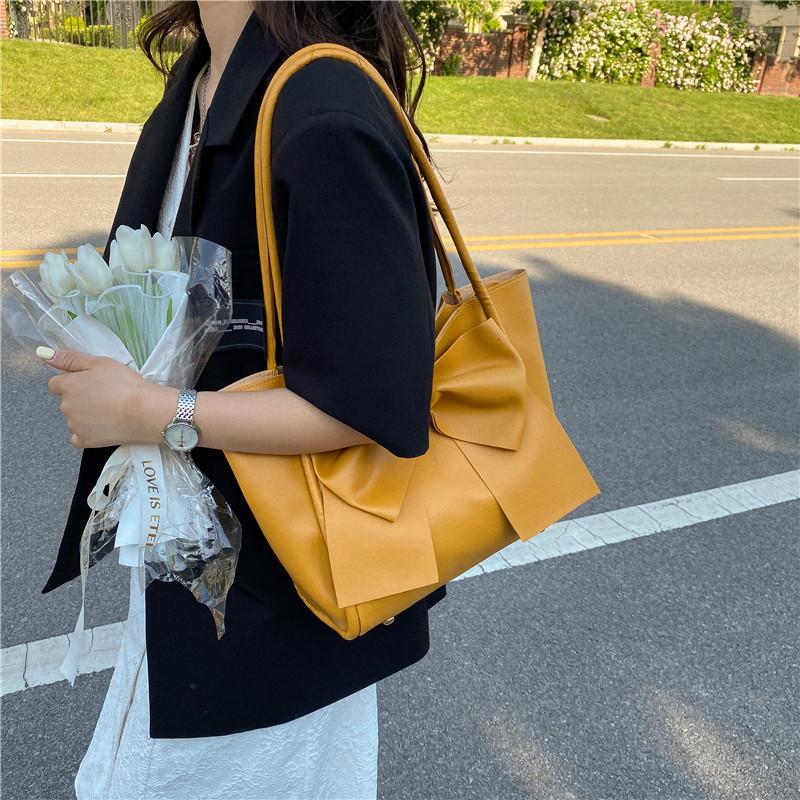 Big Bow Bag Women's Bag 2025 Summer New Large-capacity Tote Bag Korean Version Foreign Style Shoulder Handbag Women